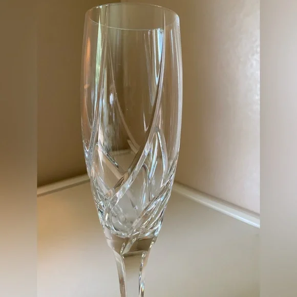 Mikasa hand blown crystal wine/champagne flutes/glasses “Olympus” from Slovenia - Picture 2 of 10